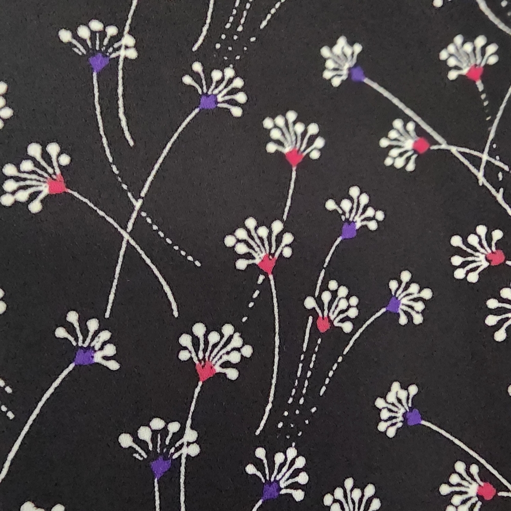 Maison Jules v-neck black dandelion spark floral crop wide leg pant jump… - Picture 12 of 14
